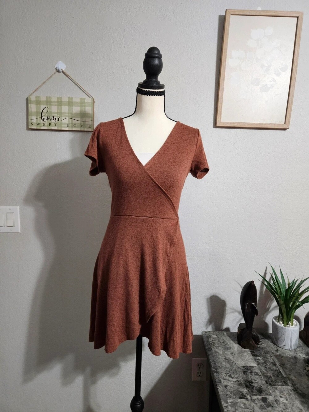 Forever 21 Brown Wrap Dress size M